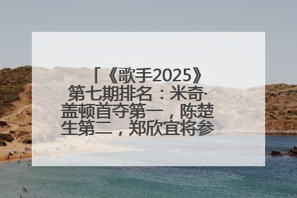 《歌手2025》第七期排名：米奇·盖顿首夺第一，陈楚生第二，郑欣宜将参加下一轮张榜赛