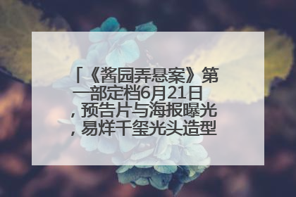 《酱园弄悬案》第一部定档6月21日，预告片与海报曝光，易烊千玺光头造型饰演“周瞎子”