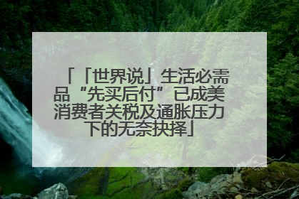 「世界说」生活必需品“先买后付”已成美消费者关税及通胀压力下的无奈抉择