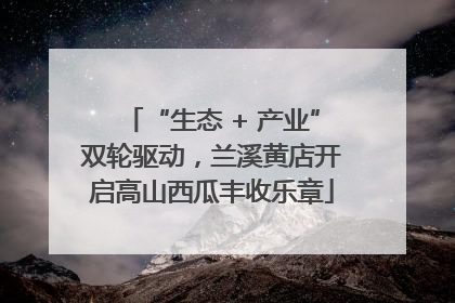 “生态 + 产业”双轮驱动，兰溪黄店开启高山西瓜丰收乐章