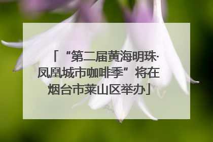 “第二届黄海明珠·凤凰城市咖啡季”将在烟台市莱山区举办