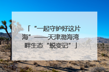 “一起守护好这片海”——天津渤海湾畔生态“蜕变记”