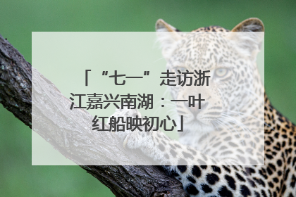 “七一”走访浙江嘉兴南湖：一叶红船映初心