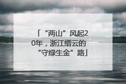 “两山”风起20年，浙江缙云的“守绿生金”路