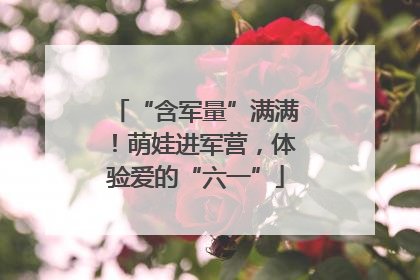 “含军量”满满！萌娃进军营，体验爱的“六一”