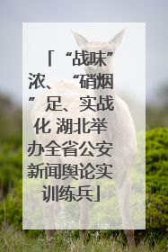 “战味”浓、“硝烟”足、实战化 湖北举办全省公安新闻舆论实训练兵