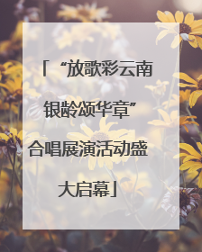 “放歌彩云南 银龄颂华章”合唱展演活动盛大启幕
