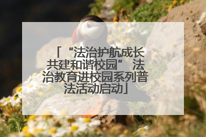 “法治护航成长 共建和谐校园” 法治教育进校园系列普法活动启动