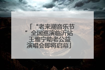 “老来潮音乐节”全国巡演临沂站 王雅宁助老公益演唱会即将启幕