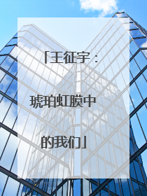 王征宇：琥珀虹膜中的我们