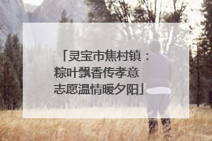 灵宝市焦村镇：粽叶飘香传孝意 志愿温情暖夕阳
