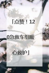 点赞！120急救车组暖心救护