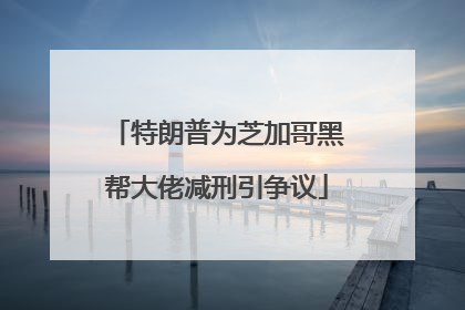 特朗普为芝加哥黑帮大佬减刑引争议