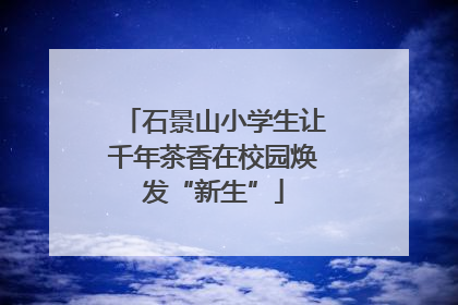 石景山小学生让千年茶香在校园焕发“新生”