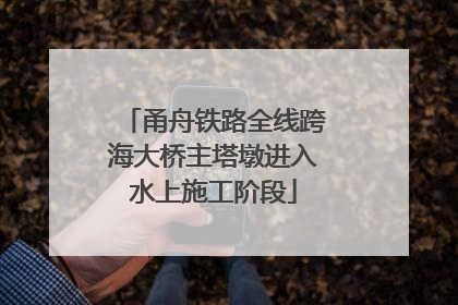 甬舟铁路全线跨海大桥主塔墩进入水上施工阶段