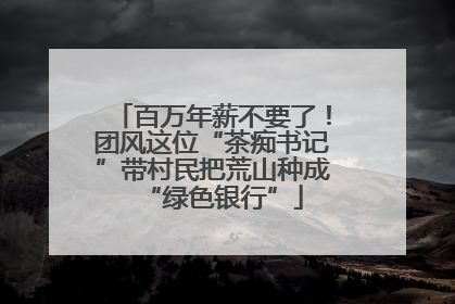 百万年薪不要了！团风这位“茶痴书记”带村民把荒山种成“绿色银行”
