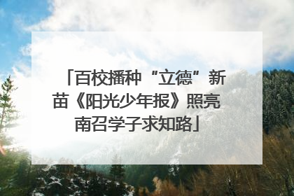 百校播种“立德”新苗《阳光少年报》照亮南召学子求知路