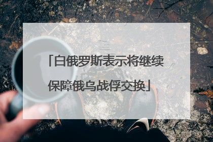 白俄罗斯表示将继续保障俄乌战俘交换