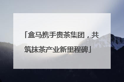 盒马携手贵茶集团，共筑抹茶产业新里程碑