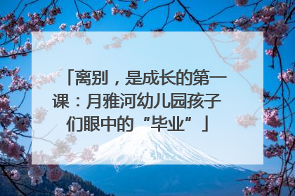 离别，是成长的第一课：月雅河幼儿园孩子们眼中的“毕业”