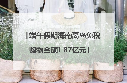 端午假期海南离岛免税购物金额1.87亿元