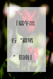 端午出行“避堵”指南
