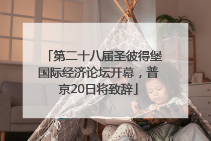 第二十八届圣彼得堡国际经济论坛开幕，普京20日将致辞