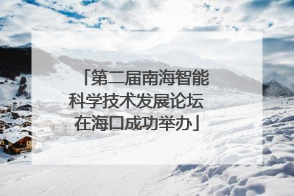 第二届南海智能科学技术发展论坛在海口成功举办