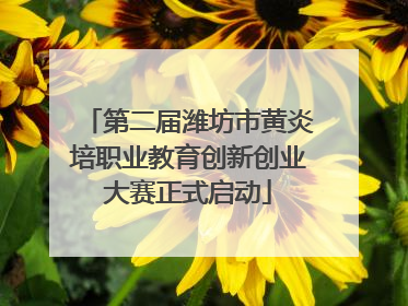 第二届潍坊市黄炎培职业教育创新创业大赛正式启动