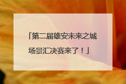 第二届雄安未来之城场景汇决赛来了！