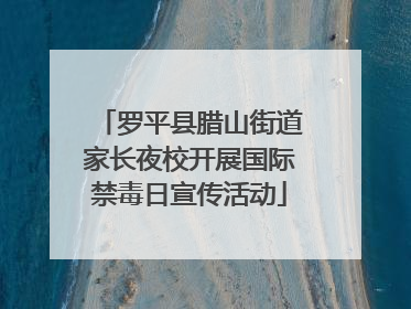 罗平县腊山街道家长夜校开展国际禁毒日宣传活动