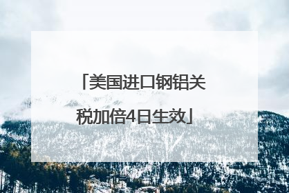 美国进口钢铝关税加倍4日生效