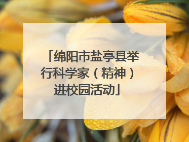 绵阳市盐亭县举行科学家（精神）进校园活动