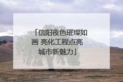 信阳夜色璀璨如画 亮化工程点亮城市新魅力