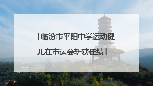 临汾市平阳中学运动健儿在市运会斩获佳绩