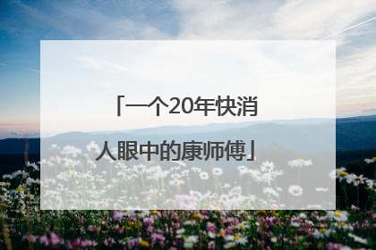 一个20年快消人眼中的康师傅