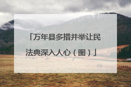万年县多措并举让民法典深入人心（图）