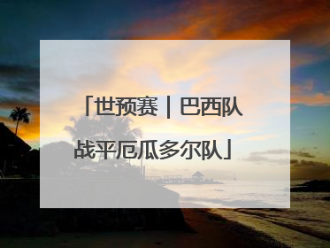 世预赛｜巴西队战平厄瓜多尔队