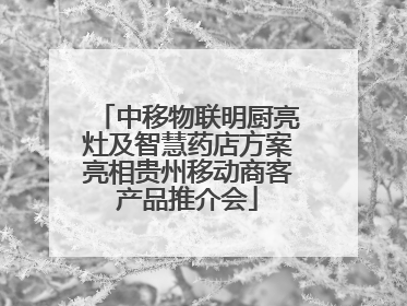 中移物联明厨亮灶及智慧药店方案亮相贵州移动商客产品推介会