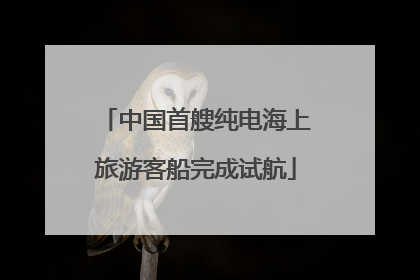 中国首艘纯电海上旅游客船完成试航