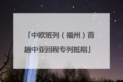 中欧班列（福州）首趟中亚回程专列抵榕