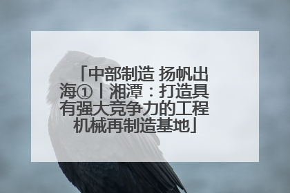 中部制造 扬帆出海①丨湘潭：打造具有强大竞争力的工程机械再制造基地