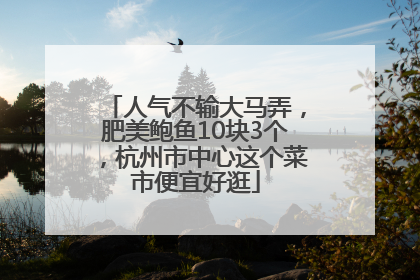 人气不输大马弄，肥美鲍鱼10块3个，杭州市中心这个菜市便宜好逛