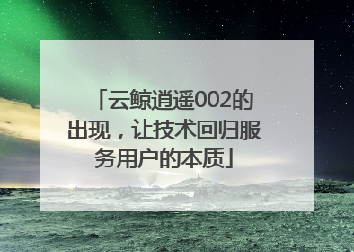云鲸逍遥002的出现，让技术回归服务用户的本质