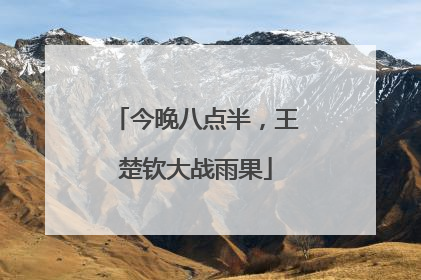 今晚八点半，王楚钦大战雨果