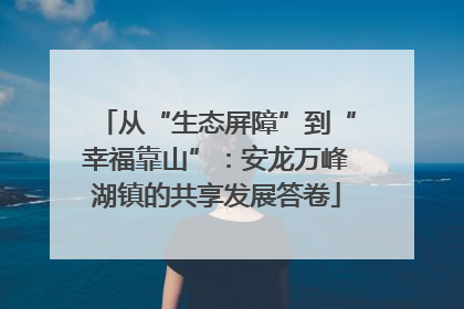 从“生态屏障”到“幸福靠山”：安龙万峰湖镇的共享发展答卷