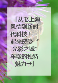 从老上海风情到新时代科技！一起来感受“光影之城”车墩的独特魅力→