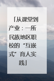 从课堂到产业：一所民族地区职校的“互嵌式”育人实践