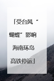 受台风“蝴蝶”影响 海南环岛高铁停运