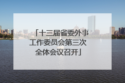 十三届省委外事工作委员会第三次全体会议召开
